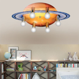 Люстра потолочная 6 ламп в детскую комнату Сатурн российского производства ПЕТРАСВЕТ S2379-6 – фото 2